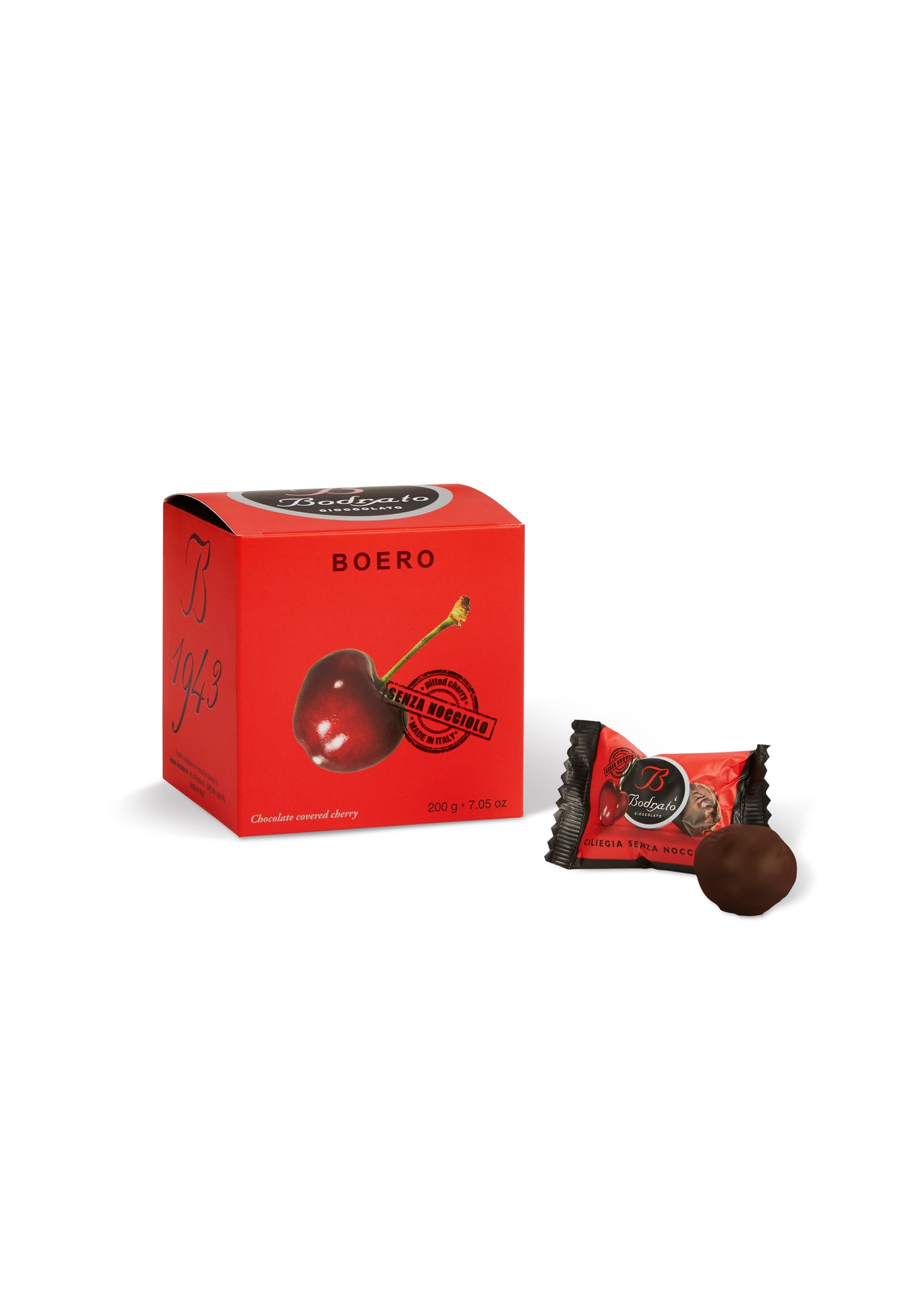 Boero-Pralinen mit Kirsche in Zartbitterschokolade, 200 g