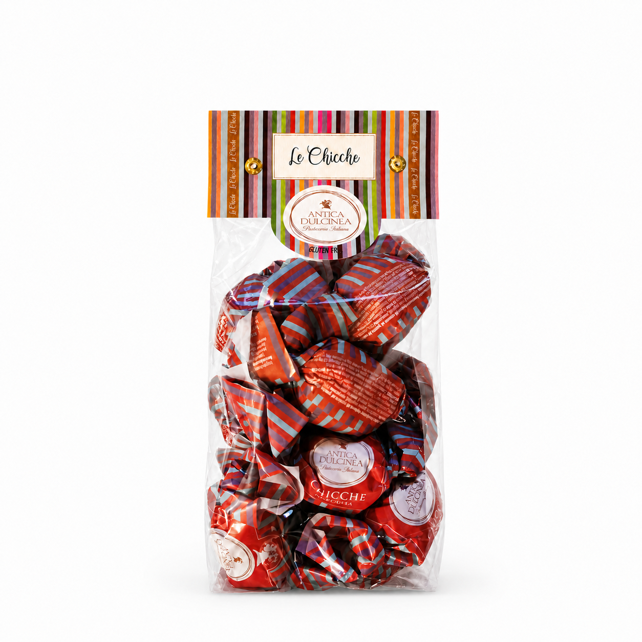 Le Chicche Nocciola - Praline aus extra dunkler Schokolade mit Haselnusscremefüllung, 200 g