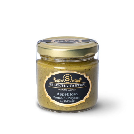 Pistaziencreme mit Trüffel im Glas aus Italien