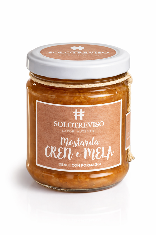 Mostarda mit Apfel und Meerrettich aus Italien