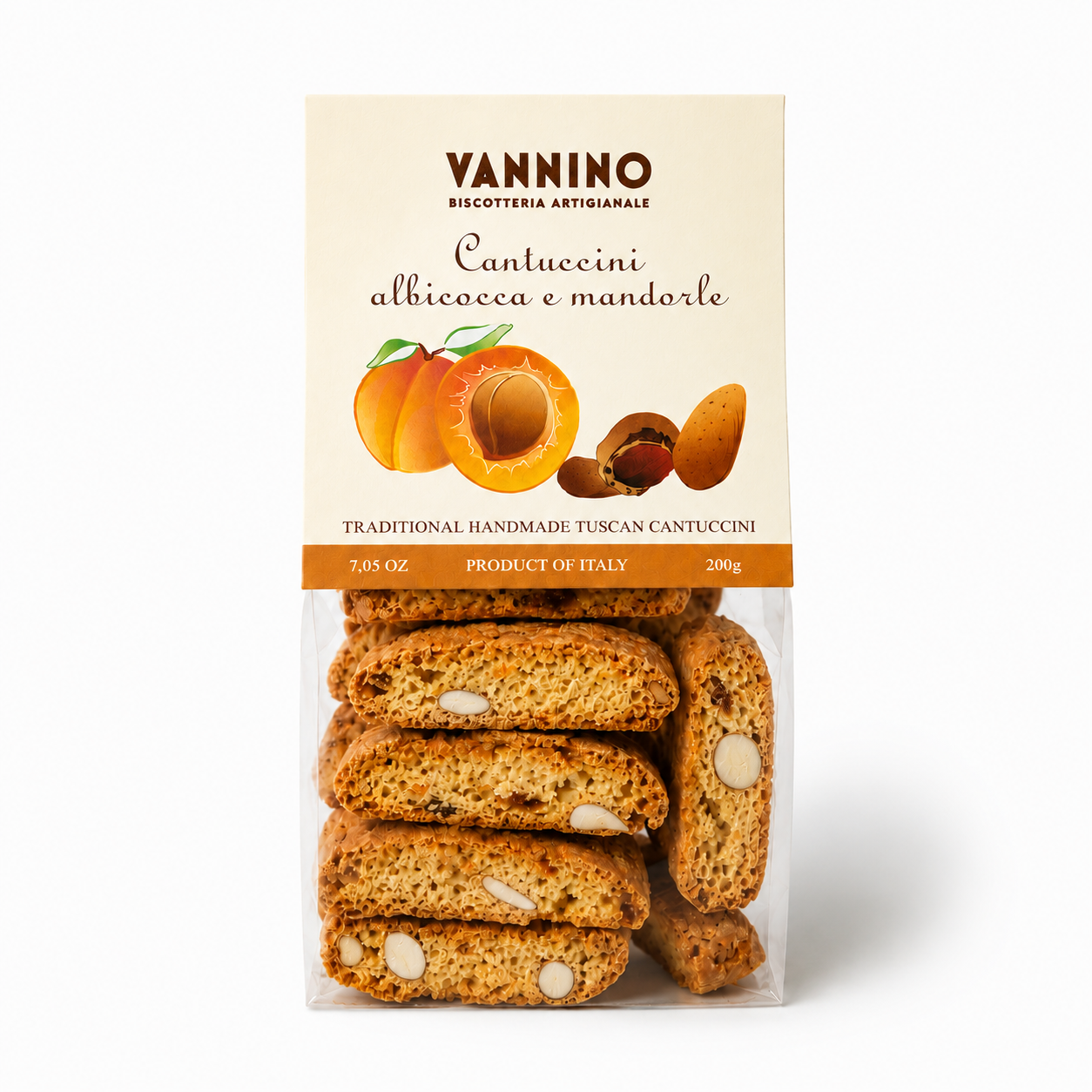 Cantuccini al Albicocca e Mandorle- Cantuccini mit Aprikosen und Mandeln, 200 g
