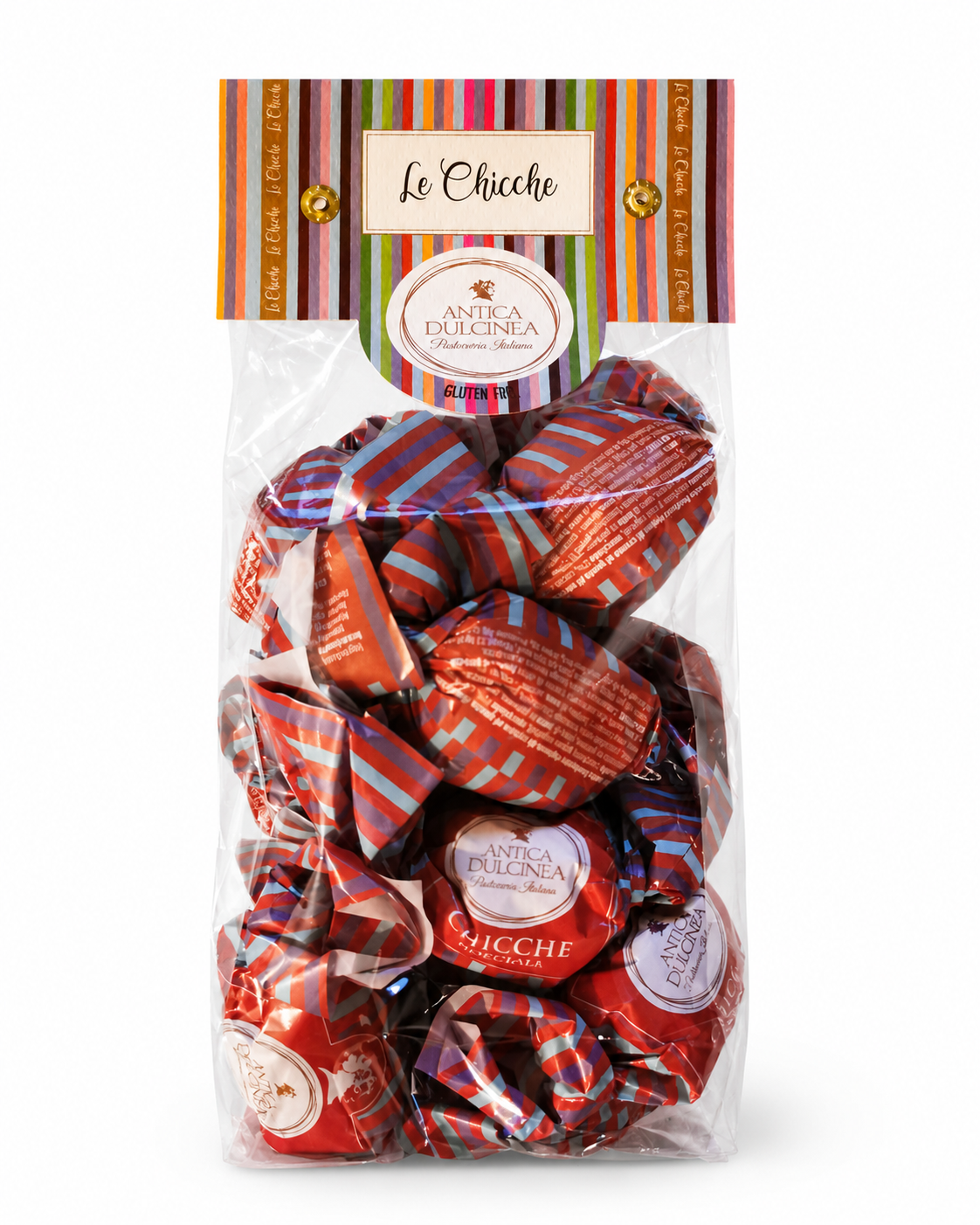 Le Chicche Nocciola - Praline aus extra dunkler Schokolade mit Haselnusscremefüllung, 200 g