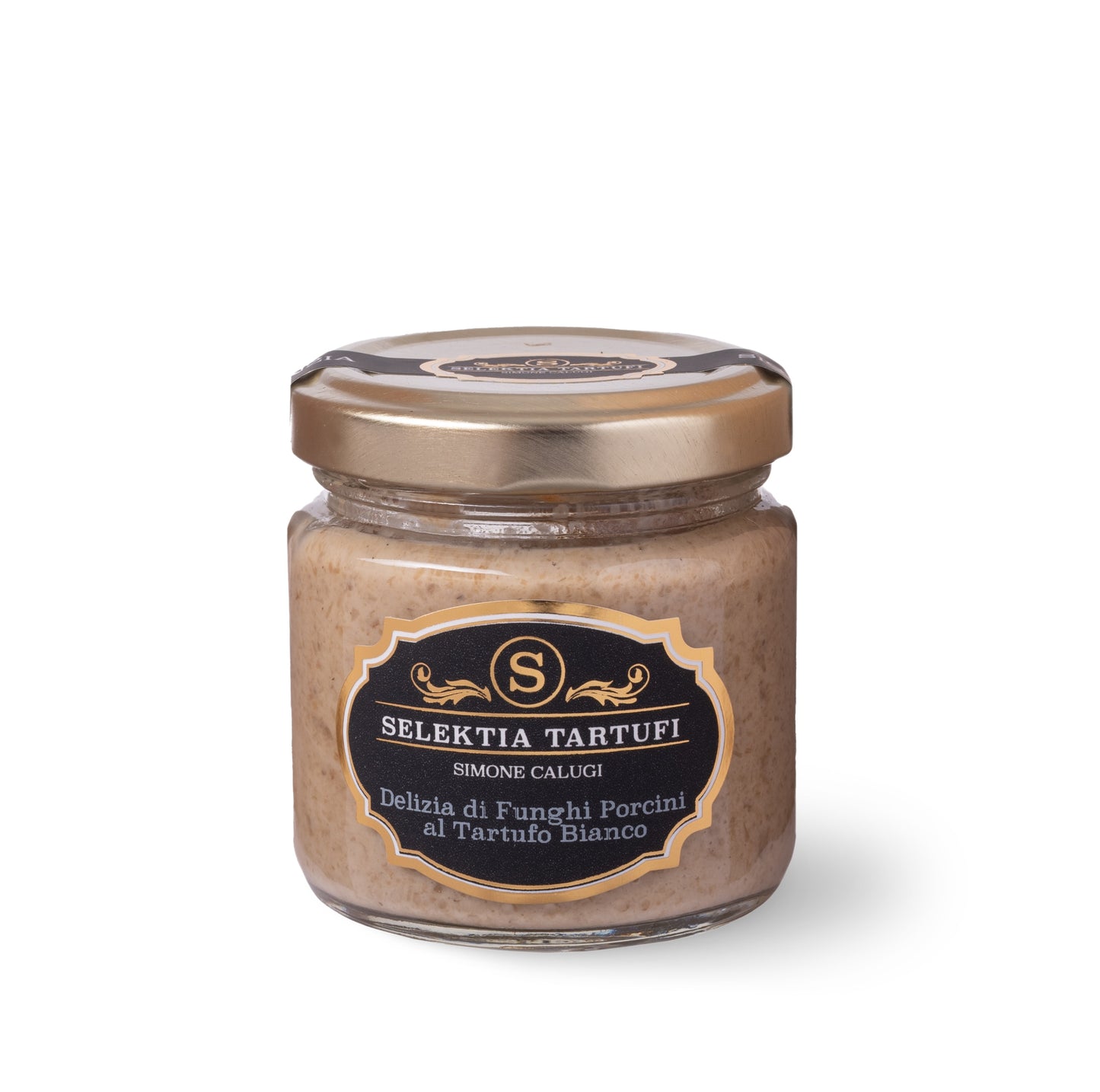 Steinpilzcreme mit weißem Trüffel aus Italien im Glas