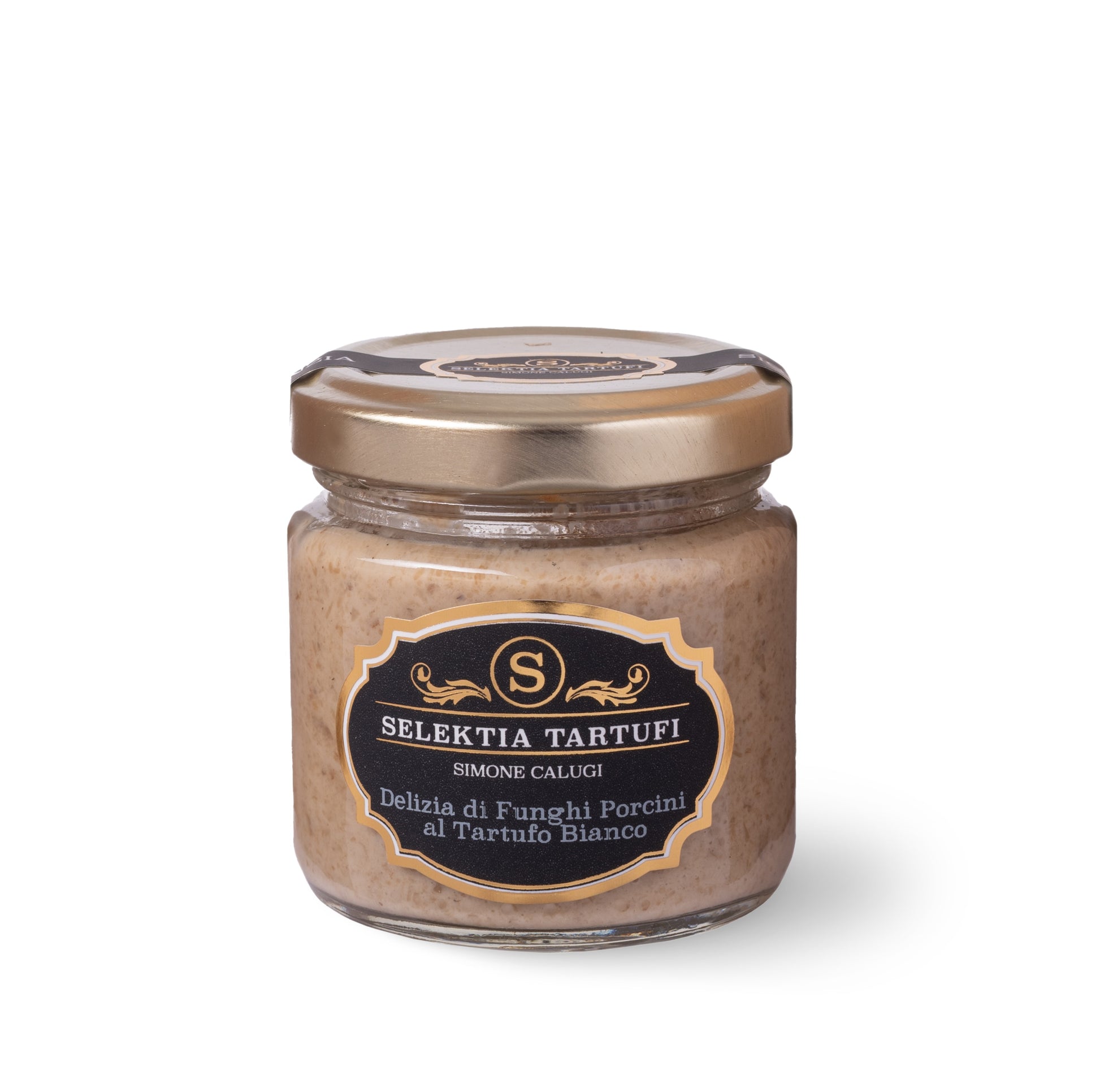 Steinpilzcreme mit weißem Trüffel aus Italien im Glas