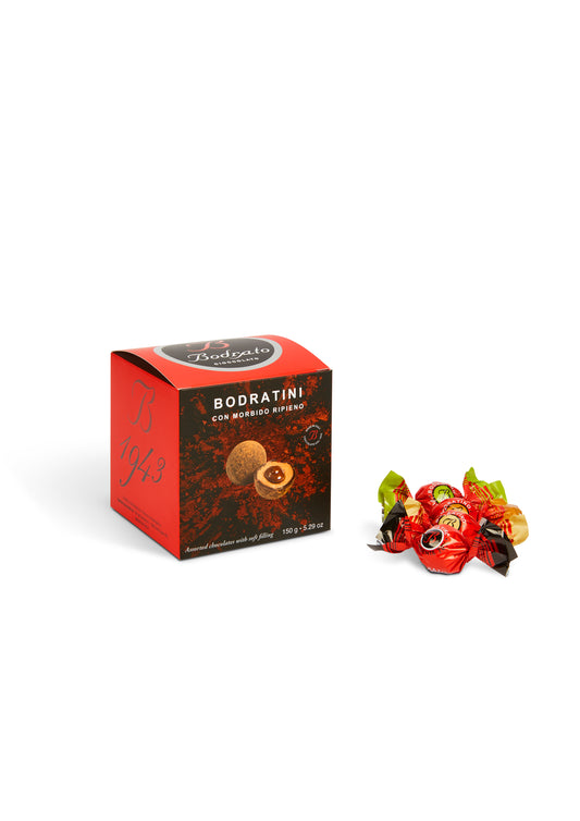 Bodratini Assortiti – italienische Schokoladentrüffel mit Ganache-Füllung, 150 g