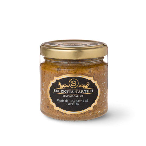 Leberpastete mit Trüffel aus Italien im Glas