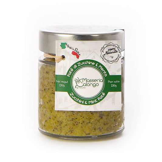 Zucchini-Minze Aufstrich aus Italien – Paté im Glas von Masseria Calongo