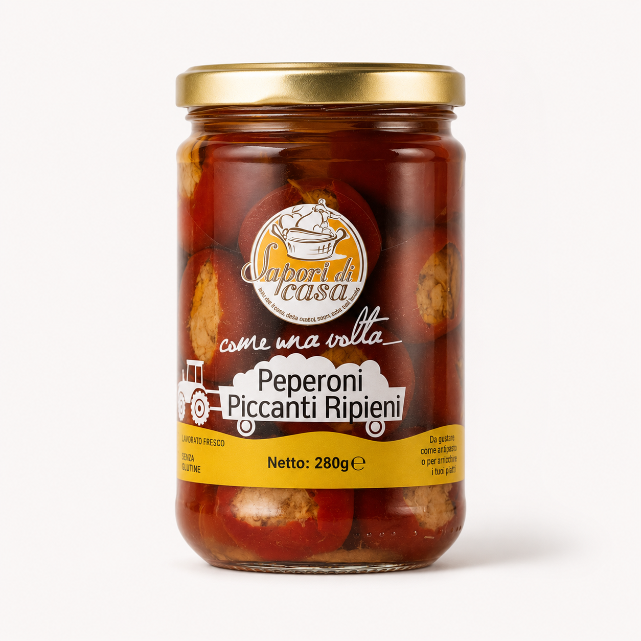 Peperoni Piccanti Ripieni di Tonno - Pikante Paprika, gefüllt mit Thunfisch, 280 g