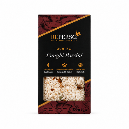 Risotto mit Steinpilzen aus Reperso-Reis, 250 g