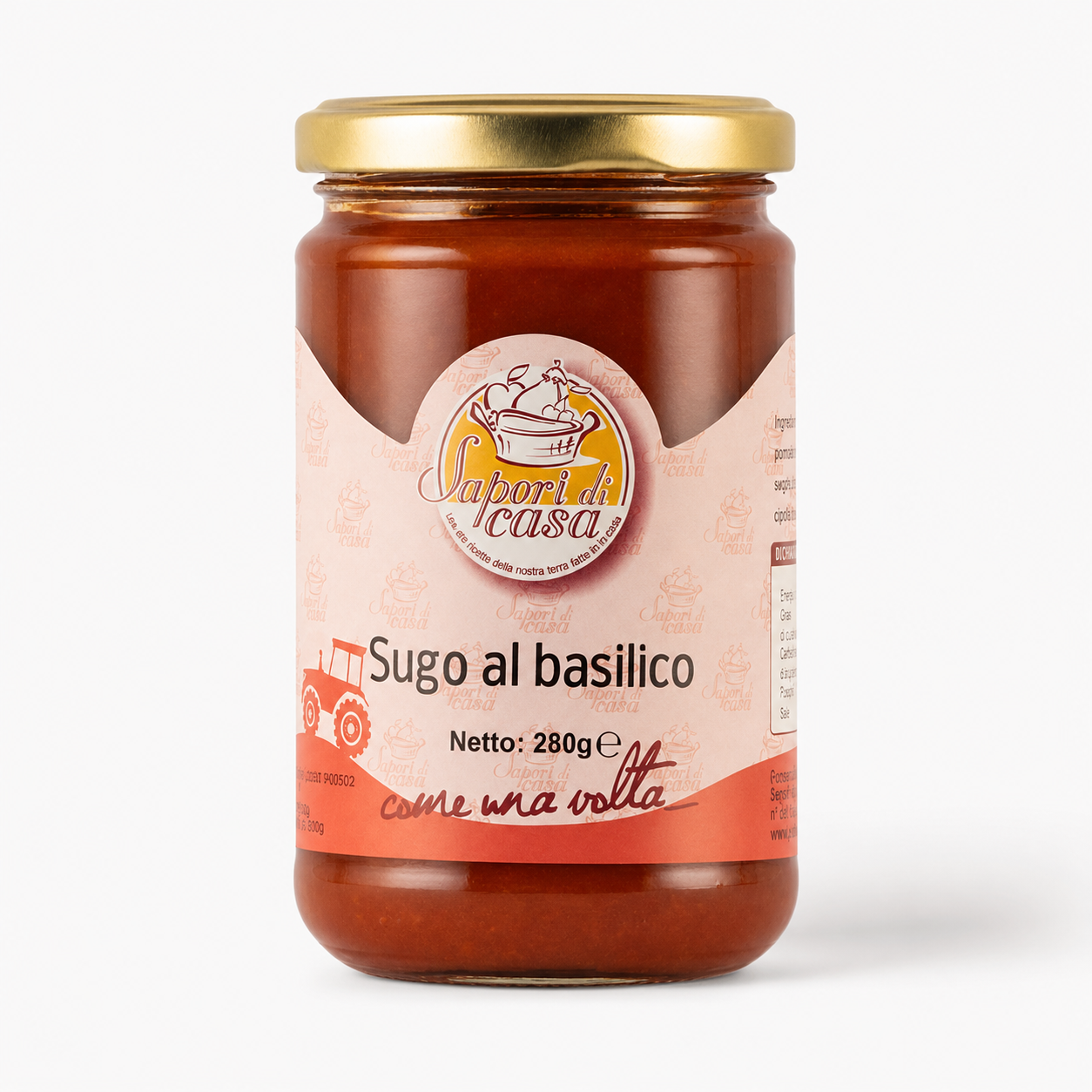 Sugo al Basilico - Tomatensauce mit Basilikum, 280 g
