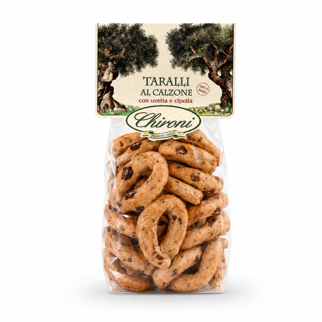Taralli al Calzone con Uvetta e Cipolla - Taralli al Calzone mit Rosinen und Zwiebel, 200 g