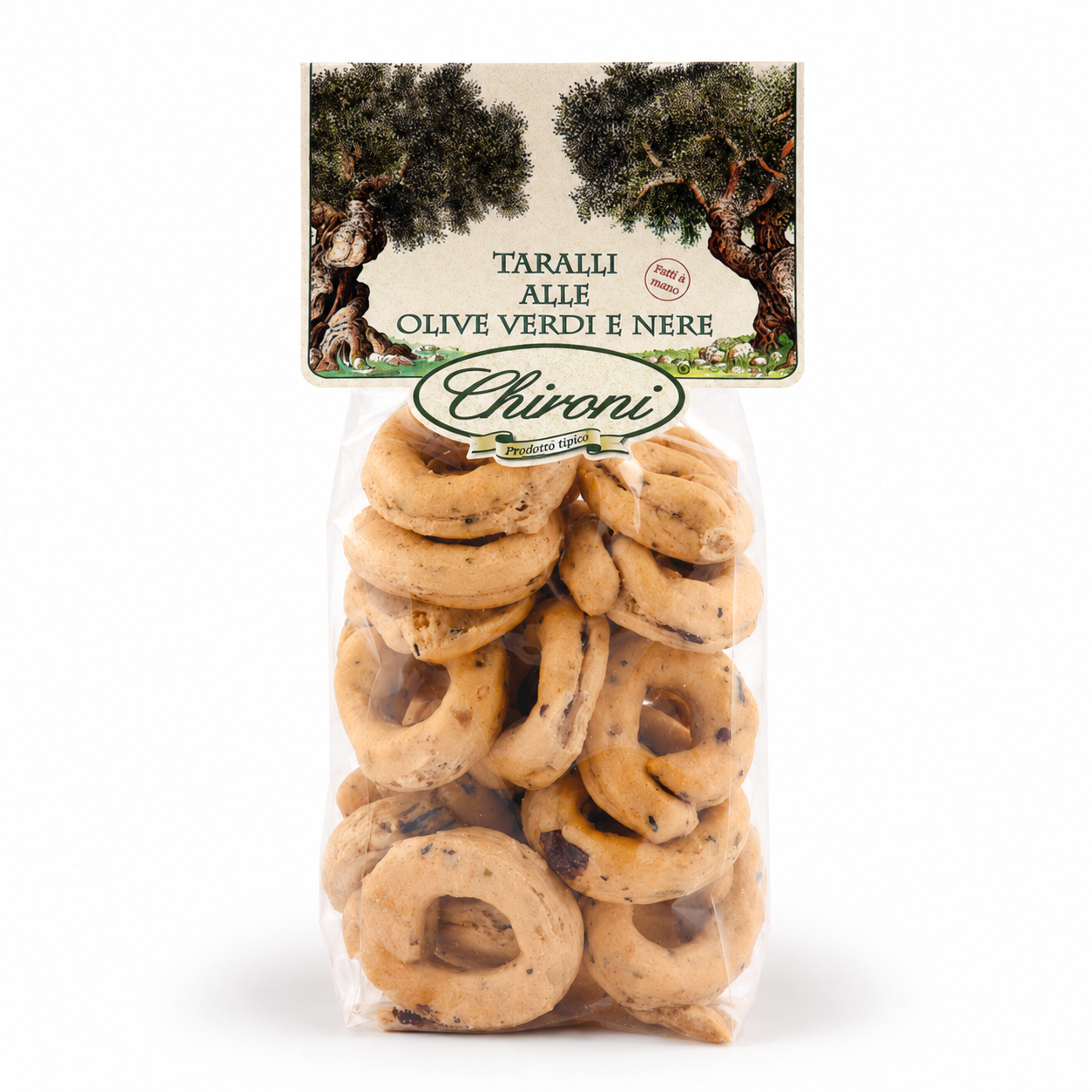 Taralli Olive Verdi e Nere - Taralli mit grünen und schwarzen Olive, 200 g