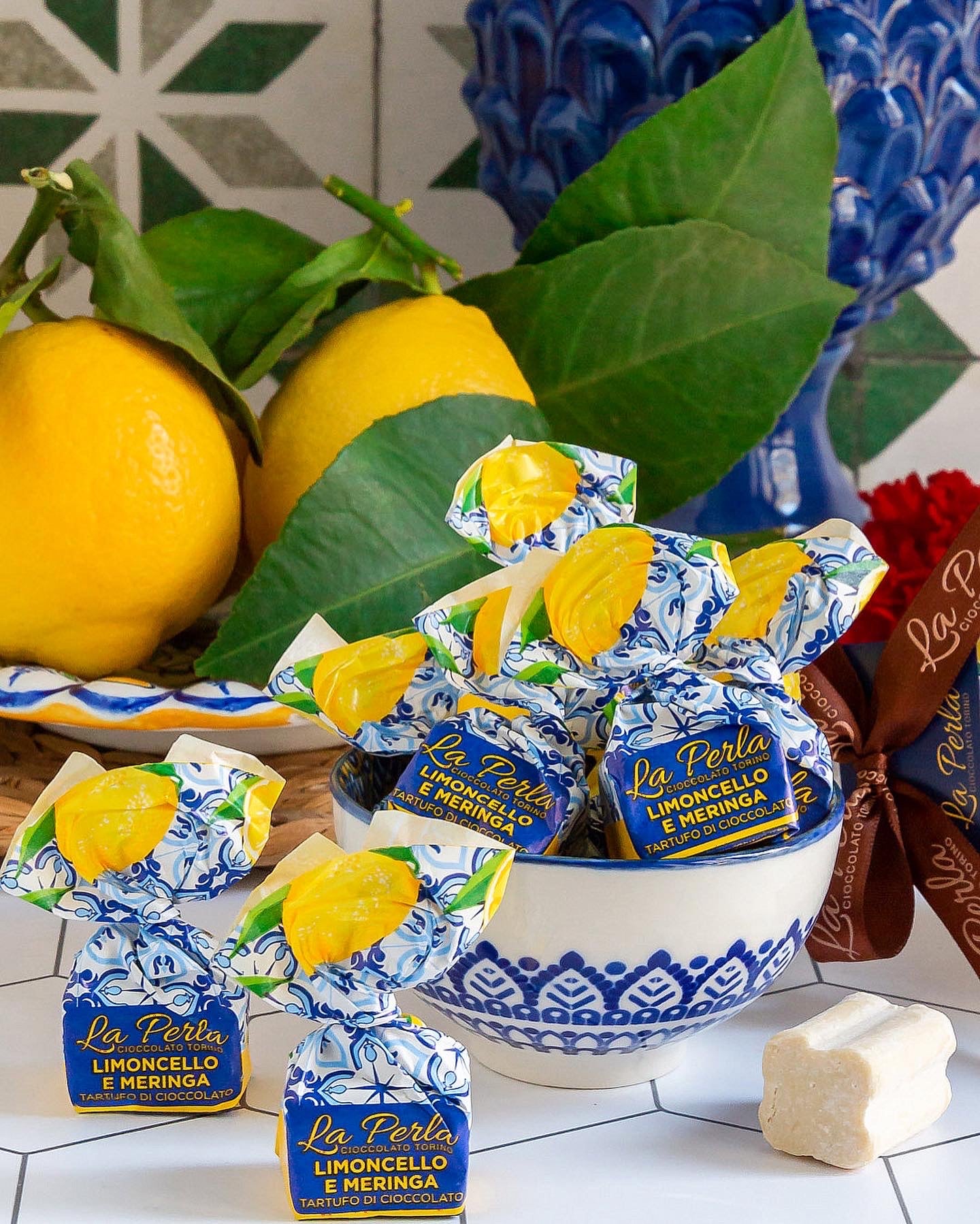 Weiße Schokoladentrüffel mit Limoncello & Meringue, 200 g