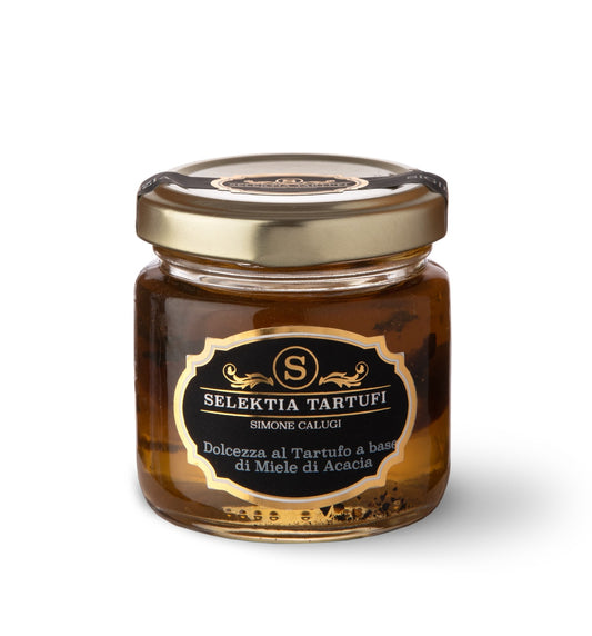 Akazienhonig mit Trüffel aus Italien im Glas