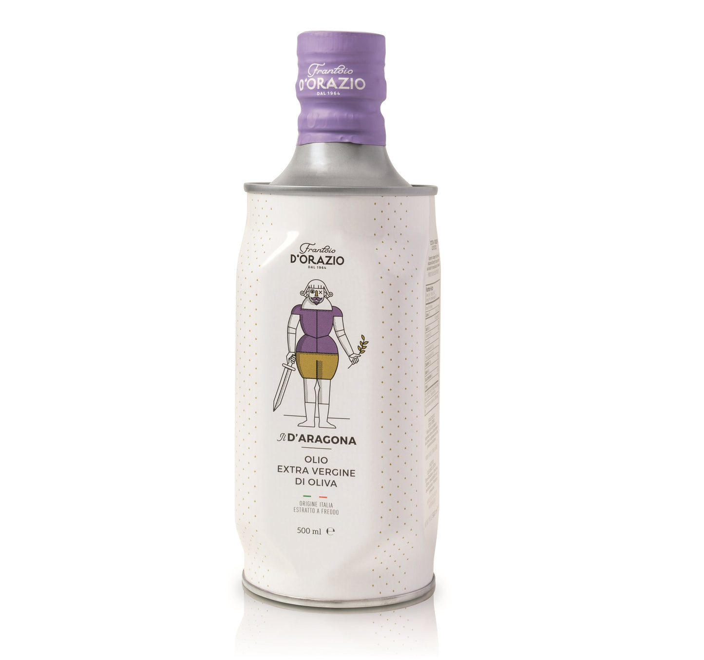 Natives Olivenöl extra IL D'Aragona – italienisches Premium-Olivenöl aus Apulien, kaltgepresst, 500 ml Flasche für Feinschmecker